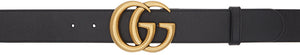 Gucci Black GG Marmont Belt - Gucci Black GG Marmont Ceinture - 구찌 블랙 GG Marmont Belt.