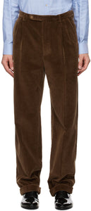 Gucci Brown Cotton Corduroy Trousers - Pantalon velours coton brun gucci - 구찌 갈색 코튼 코듀로이 바지