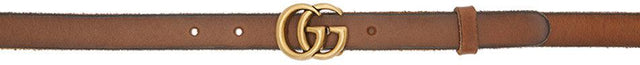 Gucci Brown Thin GG Marmont Belt - Gucci Brown Thin GG Marmont Ceinture - 구찌 브라운 얇은 GG Marmont Belt.