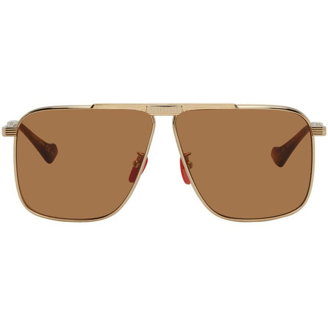 Gucci Gold Aviator Sunglasses - Lunettes de soleil Gucci Gold Aviator - 구찌 골드 비행가 선글라스