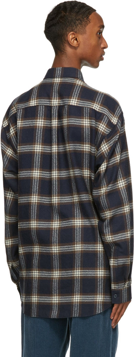 Gucci Navy Wool Check Shirt – BlackSkinny