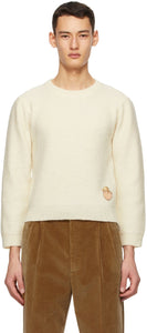 Gucci Off-White Knit Wool Crop Sweater - Pull de récolte en laine tricotée gucci blanc cassé - Gucci 오프 화이트 니트 양모 자르기 스웨터