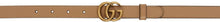 Gucci Tan Thin Marmont Belt - Gucci bronzage mince marmont ceinture - 구찌 탄 얇은 Marmont Belt.