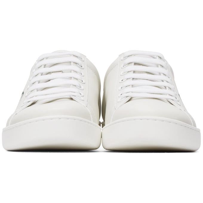 Gucci Disney Collaboration Donald Cherie Line Low Cut Sneakers Size 9 White/Green 649399 Leather Rubber