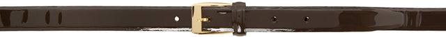 Husbands Brown Patent Leather Belt - MARKS BELLING BREAKER CUIR - 남편 브라운 특허 가죽 벨트