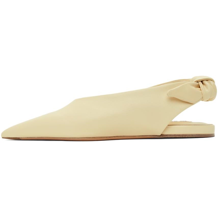 JIL SANDER Asymmetric leather ballet flats | NET-A-PORTER
