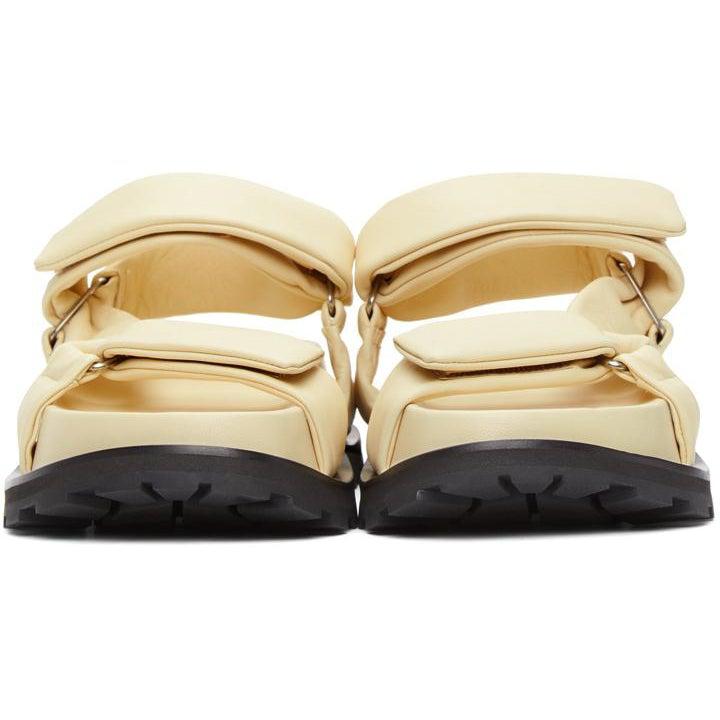 【関税＆送料込み】Jil Sander Ivory Leather Sandals JIL SANDER Leather slingback sandals | NET-A-PORTER
