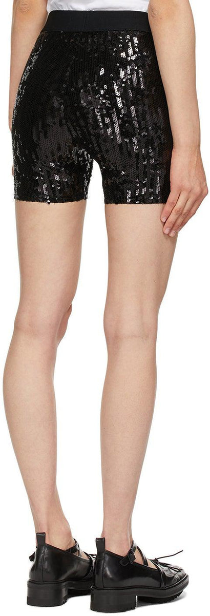 Black sequin best sale biker shorts