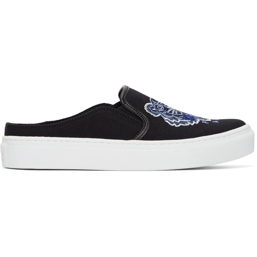 Kenzo Black Tiger K-Skate Slip-On Sneakers – BlackSkinny