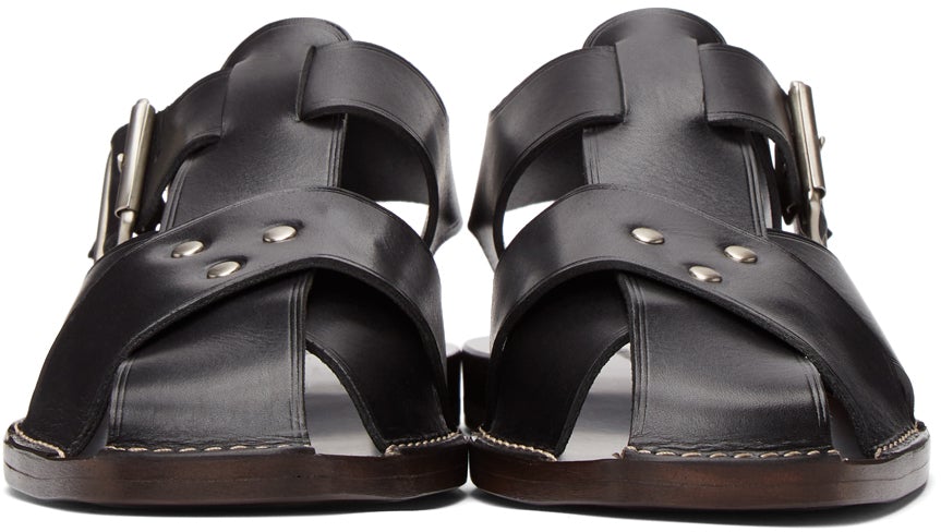 Lemaire Black Strap Sandals – BlackSkinny