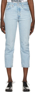 Levi's Blue 501 Original Cropped Jeans - Levi's Blue 501 Jeans cultivés originaux - Levi의 블루 501 원래 자른 된 청바지