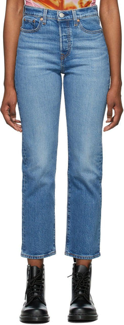 Levi's Blue Denim Wedgie Straight Jeans - Levi's Blue Denim Wedgied Jeans droite - Levi의 블루 데님 Wedgie 스트레이트 청바지