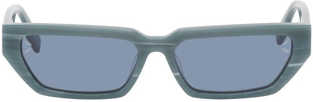 MCQ Blue Straight Top Cat Eye Sunglasses - Lunettes de soleil à oeil de chat bleu droit mcq - MCQ 블루 스트레이트 탑 고양이 눈 선글라스