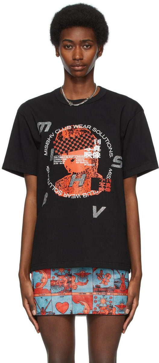 【関税込み】MISBHV Tシャツ MISBHV-Black-Rhinestone-Tokyo-
