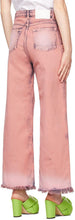 MSGM Pink Tie-Dye Denim Jeans