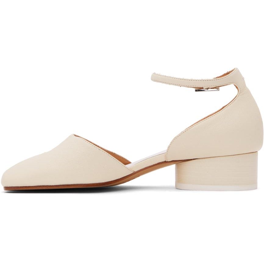 Maison Margiela Off-White Ankle Strap Tabi Heels – BlackSkinny