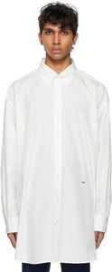 Maison Margiela Off-White Oversized Poplin Shirt - Chemise popeline surdimensionnée de la Maison Margiela - Maison Margiela Off-White 대형 포플린 셔츠
