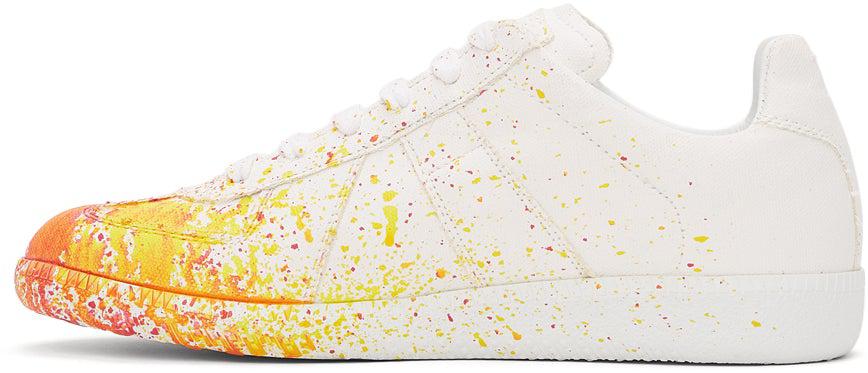 Maison Margiela White Paint Drop Replica Sneakers – BlackSkinny