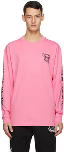 Moncler Genius 2 Moncler 1952 Pink UNDEFEATED Edition Logo Long Sleeve T-Shirt - Moncler Genius 2 Moncler 1952 Rose Endéfini Edition Logo T-shirt à manches longues - Moncler Genius 2 Moncler 1952 핑크 무패 에디션 로고 긴 소매 티셔츠