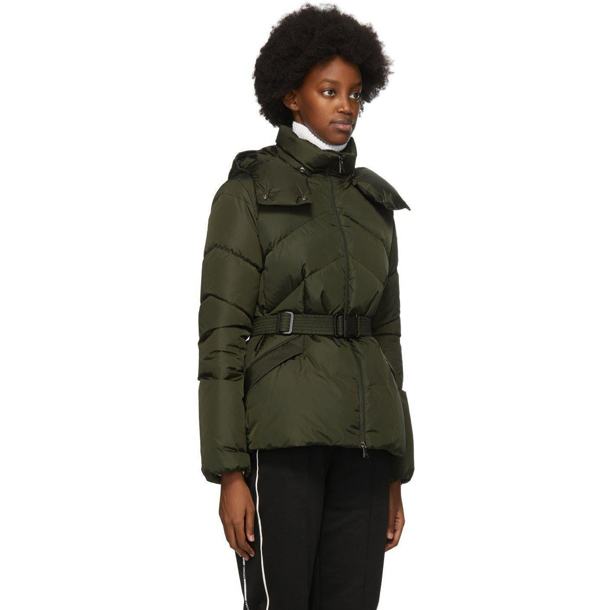 Moncler aloes hooded belted quilted shell down jacket Clearance