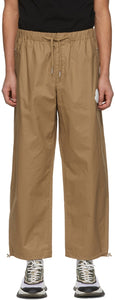 Moncler Khaki Cotton Ripstop Lounge Pants - Pantalon de salon Ripstop de Cotton Kaki Moncler Khaki - Moncler Khaki Cotton Ripstop 라운지 바지