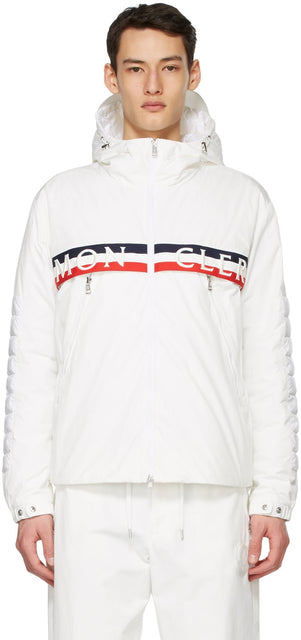Moncler White Down Olargues Jacket - Moncler Blanc Down Olargues Veste - Olargues 재킷을 아래로 링 러 러