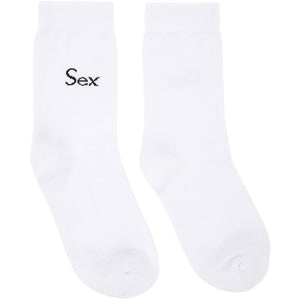 More Joy White 'Sex' Socks - Plus de joy white 'sexe' chaussettes - 더 많은 기쁨 화이트 '섹스'양말