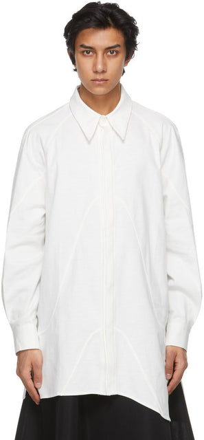 NAMESAKE Off-White Enza Shirt - Tableau enza blanc cassé - 흰색 Enza 셔츠를 삭제합니다