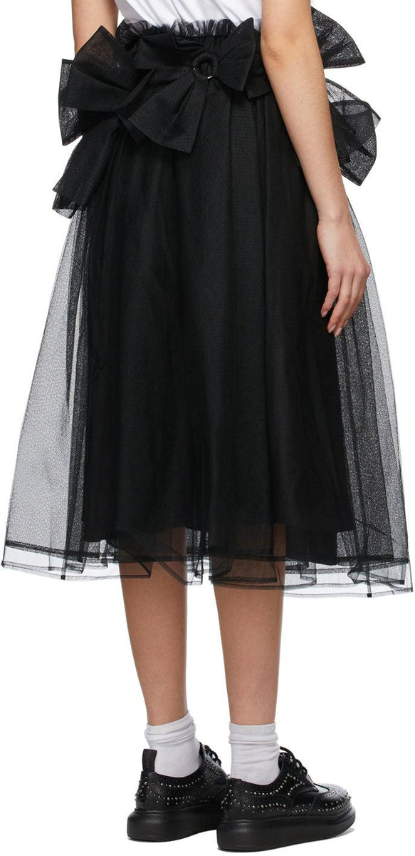 Noir Kei Ninomiya Black Tulle Bow Skirt – BlackSkinny