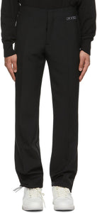 Off-White Black Clean Trousers - Pantalon noir noir blanc - off-white 검은 깨끗한 바지