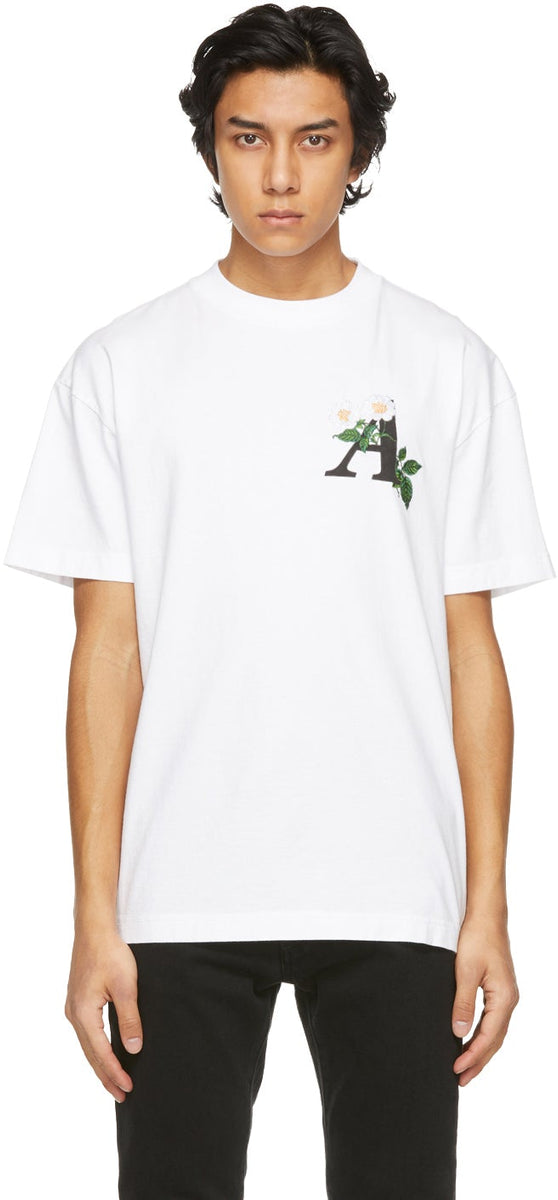PALM ANGELS Cropped gathered cutout embroidered cotton-jersey T-shirt