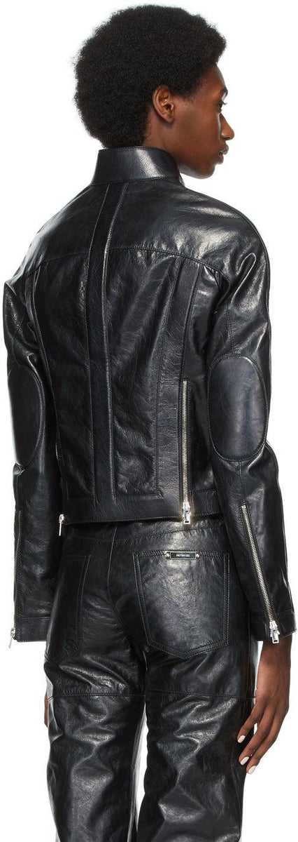 Peter Do Black Leather Biker Jacket – BlackSkinny