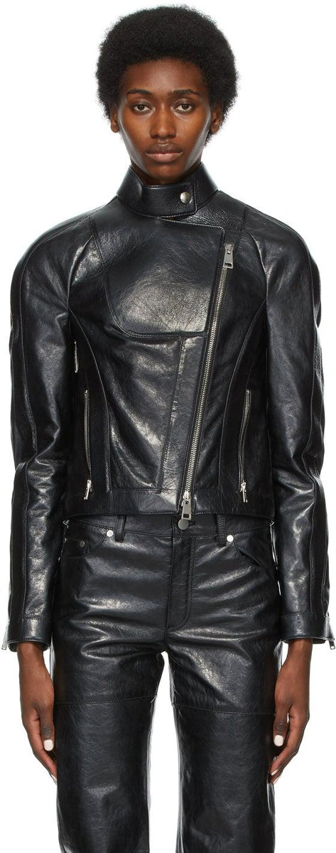 Peter Do Black Leather Biker Jacket – BlackSkinny