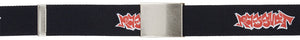 Rassvet Navy Graffiti Logo Print Webbing Belt - Rassvet Navy Graffiti Logo Imprimer ceinture de sangles - Rassvet Navy 낙서 로고 인쇄 웨빙 벨트