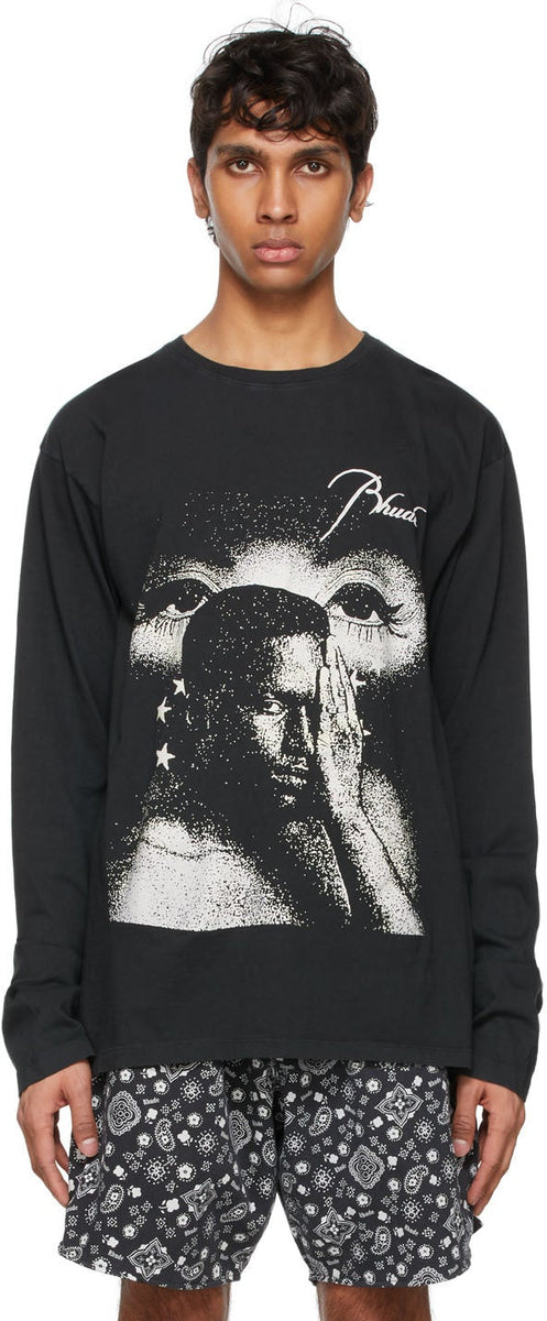 Rhude Black Lions Long Sleeve T-Shirt – BlackSkinny