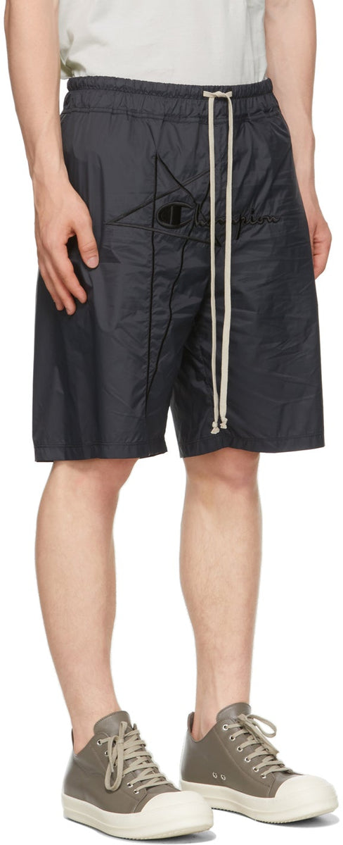 Rick Owens Black Champion Edition Nylon Shorts – BlackSkinny