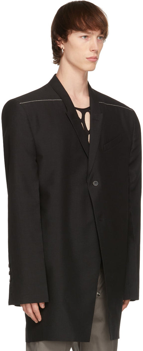 Rick Owens Black Jumbo Tatlin Blazer – BlackSkinny