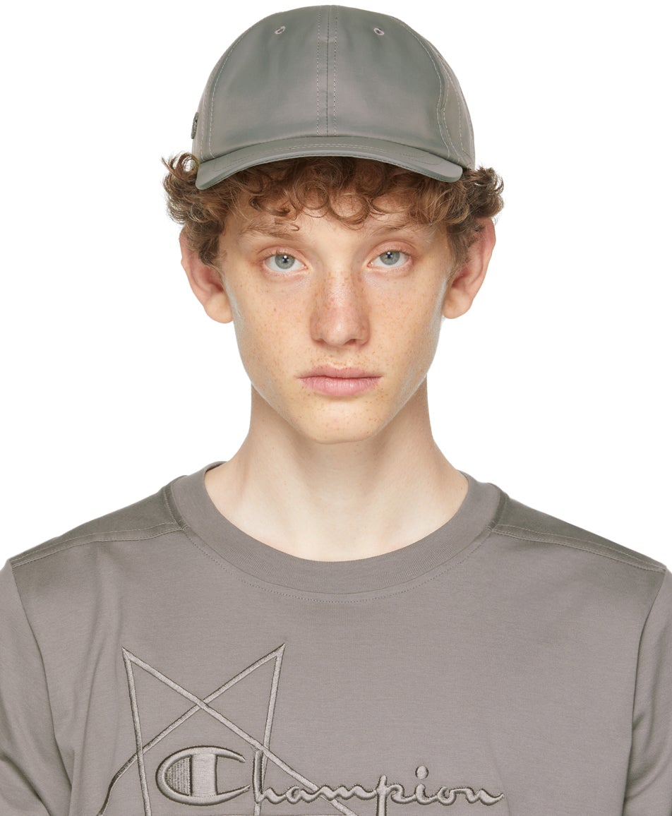 Rick Owens Grey Champion Edition Nylon Baseball Cap