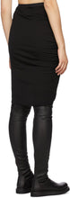 Rick Owens Lilies Black Jersey Asymmetric Wrap Skirt