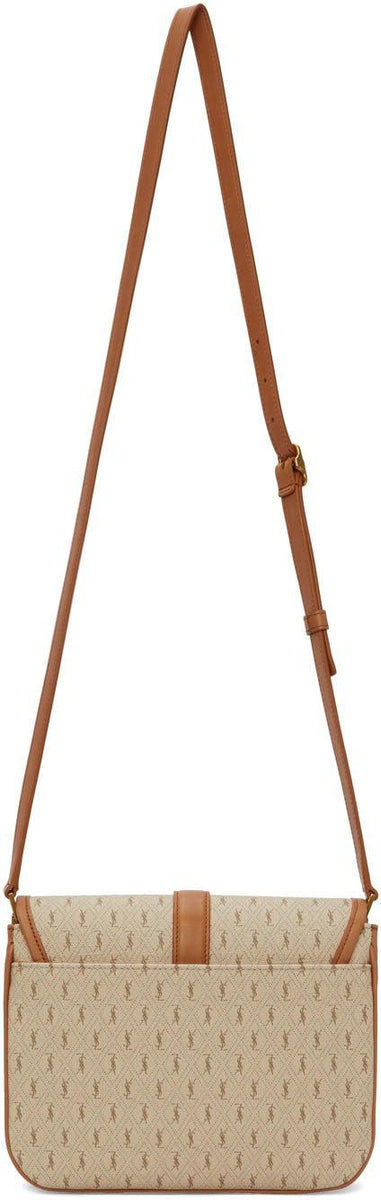 Brown Le Monogramme small coated-canvas cross-body bag, Saint Laurent