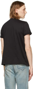 Saint Laurent Black Rive Gauche Logo T-Shirt