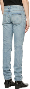 Saint Laurent Blue Slim-Fit Jeans