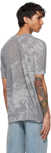 Saint Laurent Grey Shiny T-Shirt