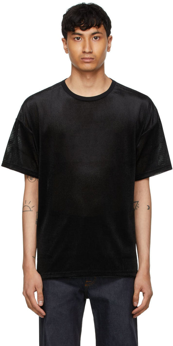 Sasquatchfabrix. Black Velour Mesh Big T-Shirt – BlackSkinny