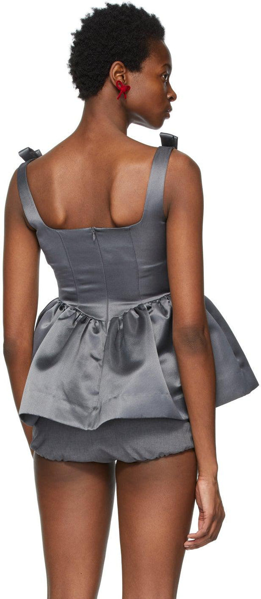 gray peplum top