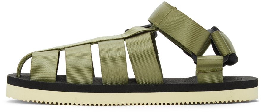 Suicoke Khaki SHACO Sandals BlackSkinny