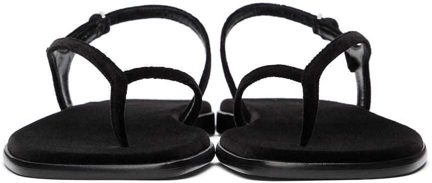 The Row Black Constance Flat Sandals – BlackSkinny