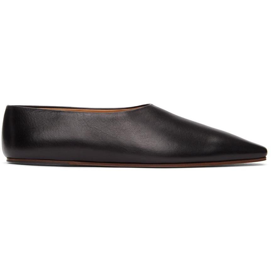 The Row Black Square Toe Pump Flats – BlackSkinny