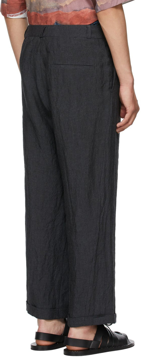 Toogood Black Linen Bricklayer Trousers – BlackSkinny