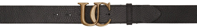 Undercover Black Logo Buckle Belt - Ceinture de boucle de logo noire sous couverture - 위장적으로 검은 로고 버클 벨트